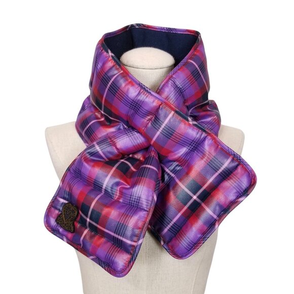 Coach Poppy Plaid Puffer Loop Scarf - Picture 1 of 6